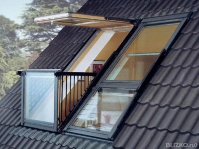Окно-балкон velux gdl 3066 94х252 от компании кровлЯ сити ку.