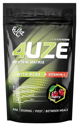 Мультикомпонентный протеин Фьюз 47% + BCAA, вкус «Вишневый пирог», 750 г, Fuze