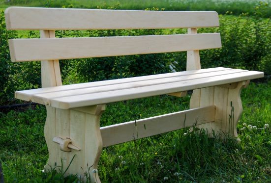Деревянные скамейки со спинкой для дачи фото
