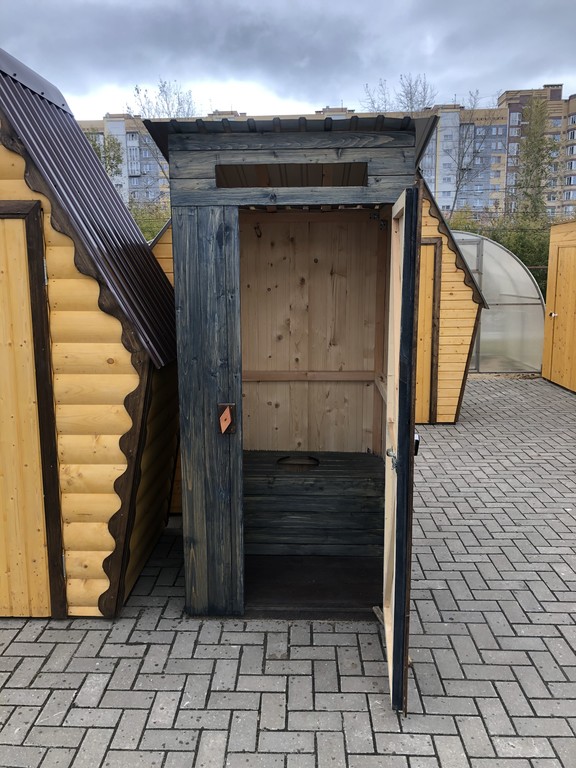 Туалет для дачи (доска строганая) от компании СтройСад  в городе .