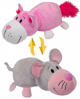 Игрушка-вывернушка 1toy 35 см Розовый кот-Мышка 1Toy