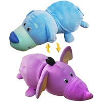 Игрушка-вывернушка 1toy 76 см Голубой щенок-Фиолетовый слон 1Toy