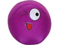 Мягкая игрушка-мнушка "Мячик-смайл " фиолетовый (диаметр 10 см)