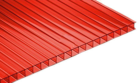 Сотовый поликарбонат 10 мм Красный