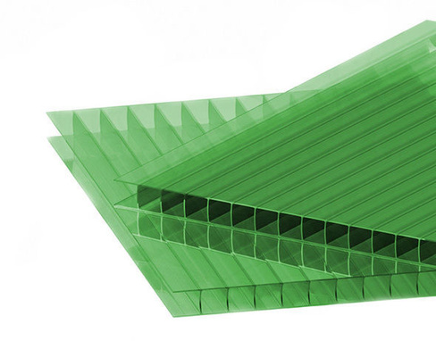 Сотовый поликарбонат 10 мм Зеленый Стандарт