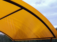 Сотовый поликарбонат 8 мм Оранжевый Люкс
