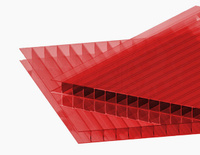 Сотовый поликарбонат 8 мм Красный Стандарт