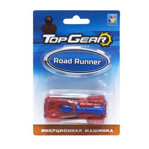 Пластиковая инерционная машинка 1toy Top Gear Road Runner, 8см 1Toy