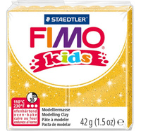 Глина полимерная FIMO Kids блестящая золотая 42гр арт.8030-112