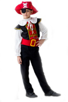 Карнавальный костюм Пират со шляпой 5-7 лет 122-134см арт.1414 Фабрика Бока