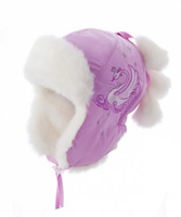 Головной убор детский (шапка) арт 337 Царевна-лебедь 48, 50, 52, серый, сиреневый, розовый Чудо-кроха