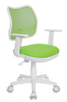 Кресло Бюрократ CH-W797/SD/TW-18 (Children chair Ch-W797 l-green TW-03A seatl-green TW-18 mesh/fabric cross plastic plas