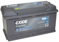 Аккумуляторная батарея EXIDE Premium EA1000 (100Ач EN900A о.п.)