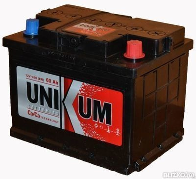 Аккумуляторная батарея Unikum 6СТ-60АПЗ (60Ач EN480A о.п.)