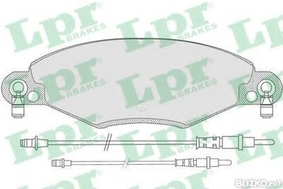 Колодки тормозные дисковые передние LPR 05P799 (Citroen C5)