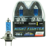 Высокотемпературные галогенные лампы AVANTECH Night Fighter H7 +110% (2шт)