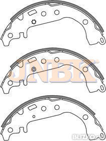 Колодки тормозные барабанные задние JNBK FN2342 (TOYOTA)