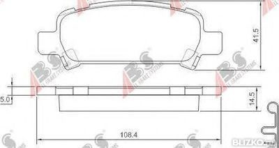 Колодки тормозные дисковые задние A.B.S. 37164 (Subaru)