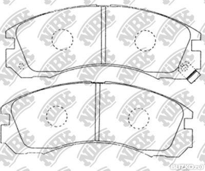 Колодки тормозные дисковые передние NiBK PN3233 (Mitsubishi)