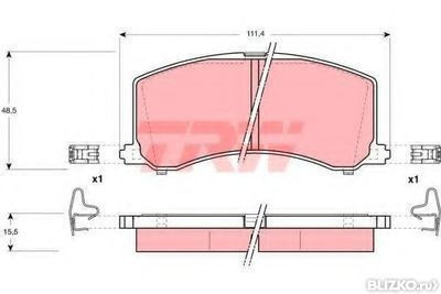 Колодки тормозные дисковые передние TRW/Lucas GDB3091 (Suzuki)