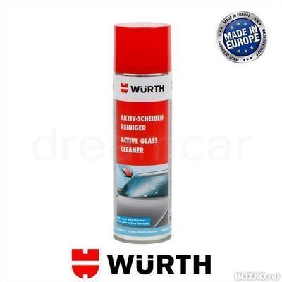 Активный очиститель стекол Wurth (500 ml)