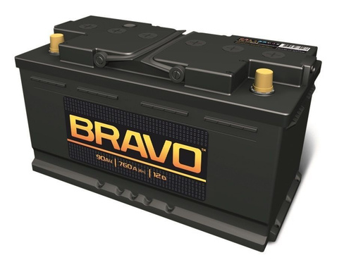 Аккумуляторная батарея Bravo 6СТ-90 евро (90 Ач EN760A п.п.)