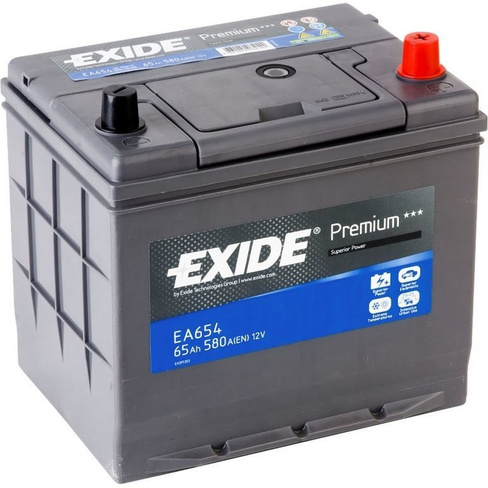 Аккумуляторная батарея Exide Premium EA654 (65Ач EN580A о.п.)