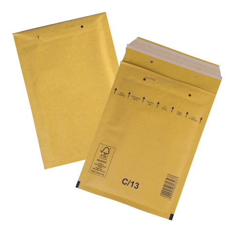 Конверт-пакеты с прослойкой из пузырчатой пленки 170х225 мм крафт-бумага отрывная полоса Комплект 100 шт. С/0-G КУ