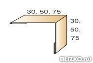 Планка угла наружного 75x75 170 мм для кровли