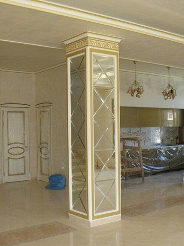 Зеркальное панно для колонны