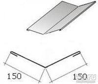 Накладка ендова 2,0 (цинк) для профнастила