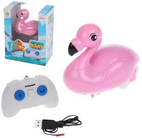 Фламинго интерактивный на радиоуправлении, может плавать в воде арт.MX-0026-2 Наша игрушка