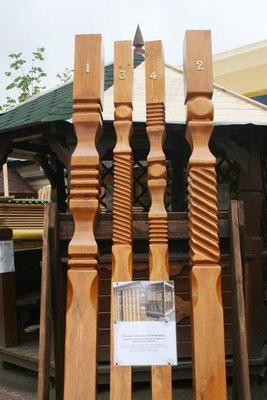Резные столбы из дерева для лестницы - купить в Get-Wood. Цена от 4 руб.