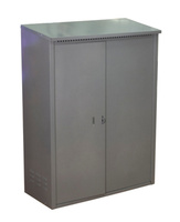 Шкаф на 2 газовых баллона разборный из оцинкованной стали, серого цвета