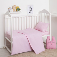 Комплект детского постельного белья "Розовый горох" поплин