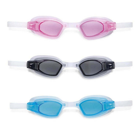 Очки для плавания "Free Style Sport", от 8 лет, 3 цвета (Intex 55682)
