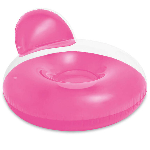 Надувной круг-шезлонг для плавания 137х122 см, 2 цвета (Intex 58889)
