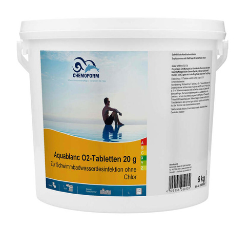 Аквабланк О2 (активный кислород) для дезинфекции воды в бассейнах в таблетк