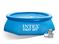 Бассейн надувной Intex Easy Set 244х76 см + фильтр-насос 1250 л/ч (28112)