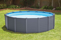 Каркасный бассейн Intex Graphite Panel 478х124 см + 4 аксессуара (26384)