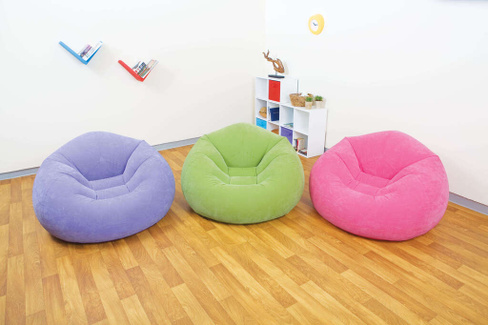 Кресло надувное Beanless Bag Chair 107х104х69 см, 3 цвета (Intex 68569)