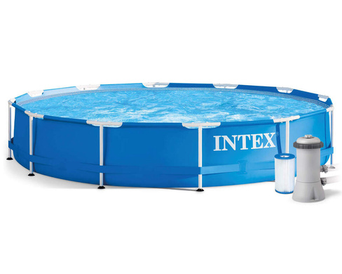 Каркасный бассейн Intex Metal Frame 366х76 см, фильтр-насос 2006л/ч (28212)