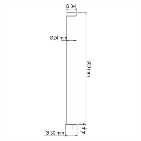Удлинитель 3/4-30см для душевой системы WasserKRAFT (A132)