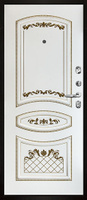 Панель внутренняя для входной двери 16 мм Алина эмаль белая + патина золото