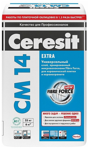 Клей для плитки CEREZIT EXTRA СМ 14 25кг