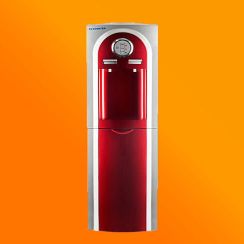 Кулер для воды G-F4C серебристый красный со шкафчиком