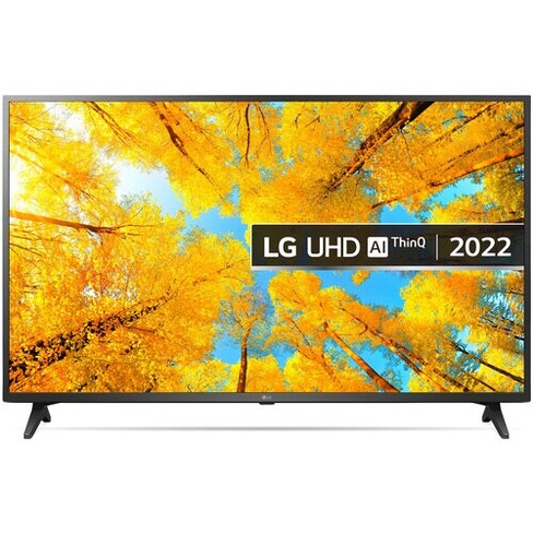 50" Телевизор LG 50UQ75006LF 2022 VA RU, черное стекло