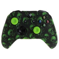 Защитный силиконовый чехол Controller Silicon Case для геймпада Microsoft Xbox Wireless Controller Skulls Green (Черепа