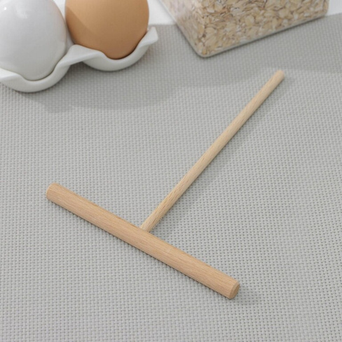 Палочка для блинов и раскатывания теста, 14,5×12 см, бук Доляна