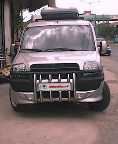 Накладка переднего бампера Гриль стекловолокно Fiat Doblo 2001-2006